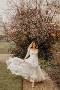 Spring wedding dress perfect for a castle wedding