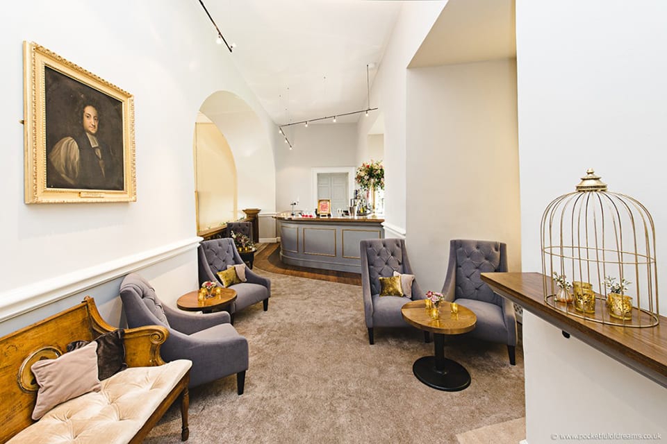 One of two bar areas at Farnham Castle in Surrey