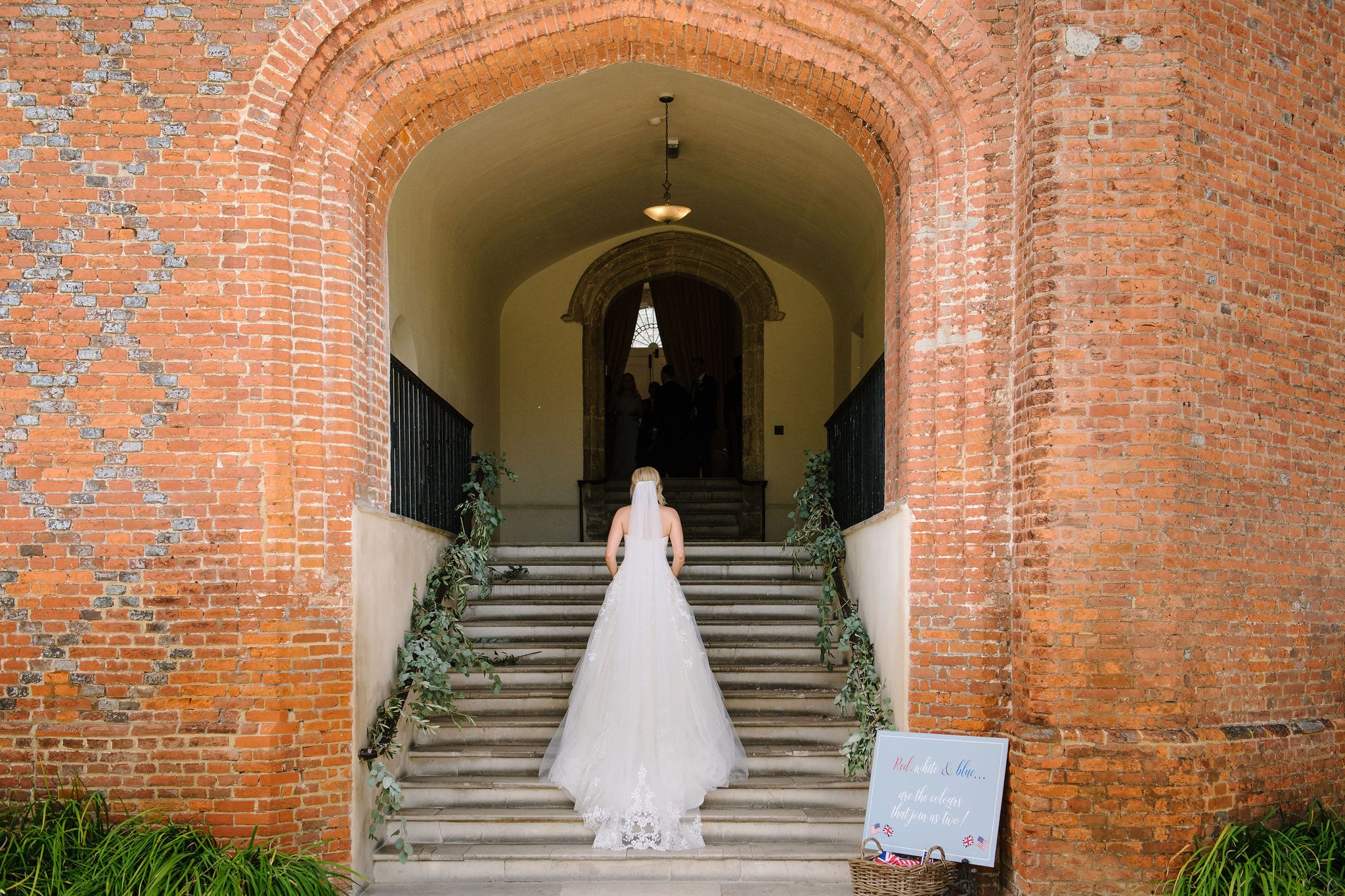 Bride at Farnham Castle in Surrey