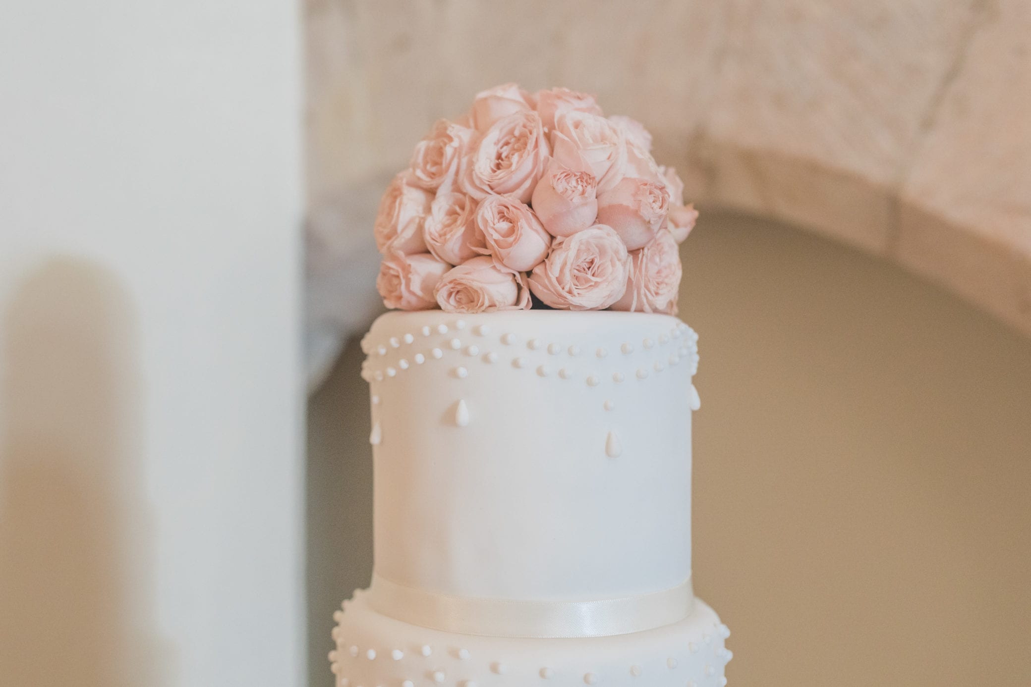 Luxury wedding cake idea at Farnham Castle in Surrey