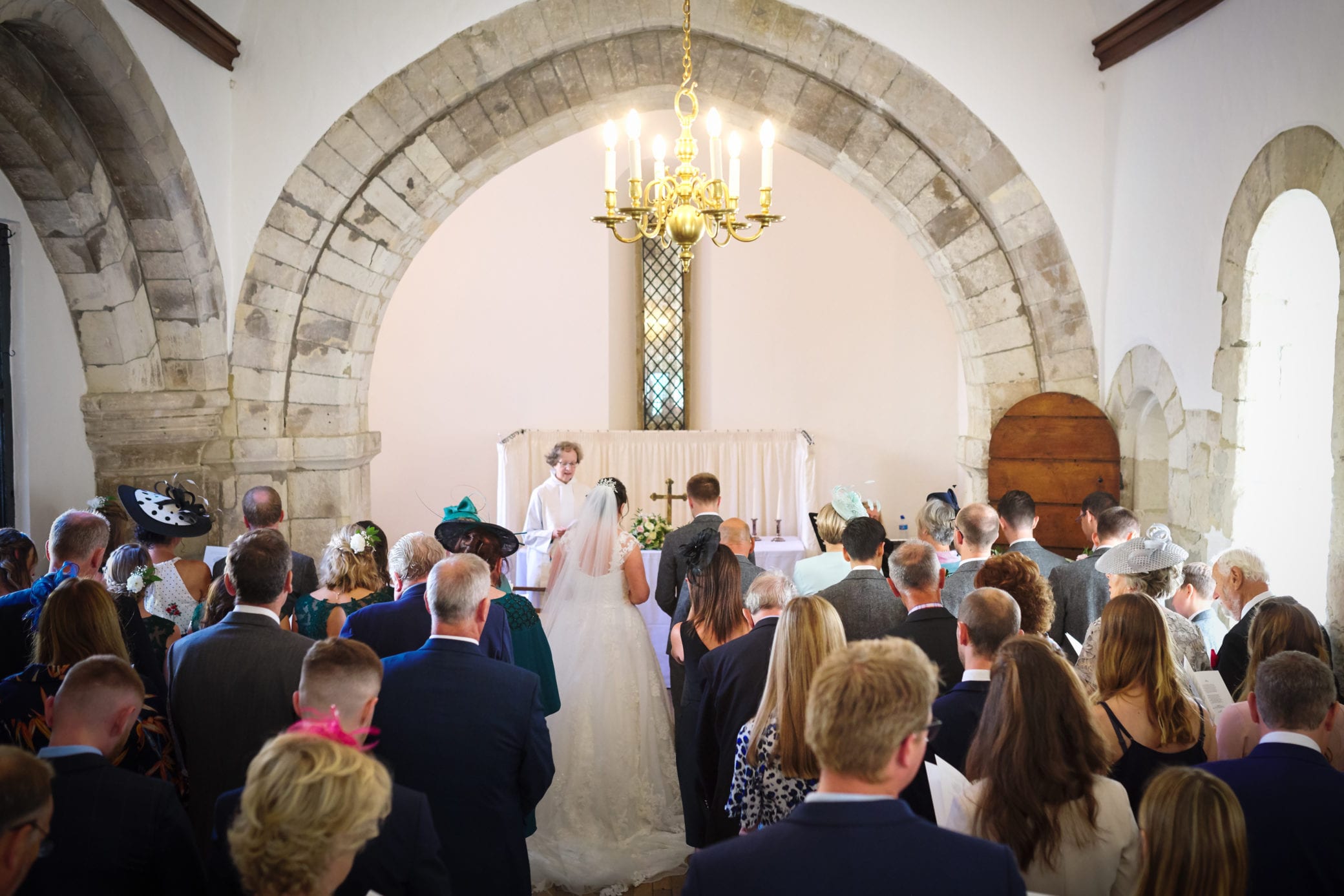 July wedding chapel wedding ceremonies at Farnham Castle in Surrey