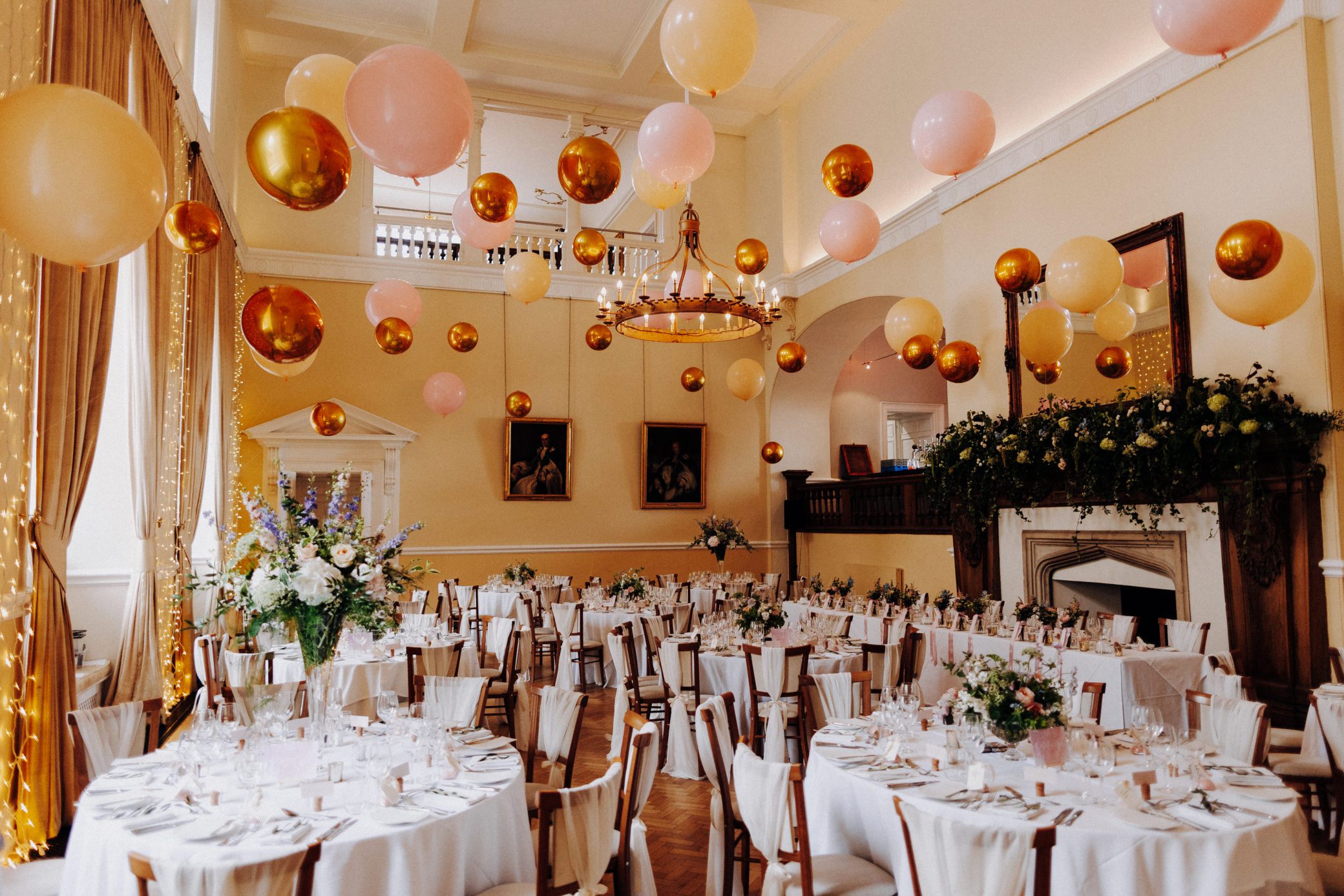 Wedding reception inspo at Farnham Castle in Surrey