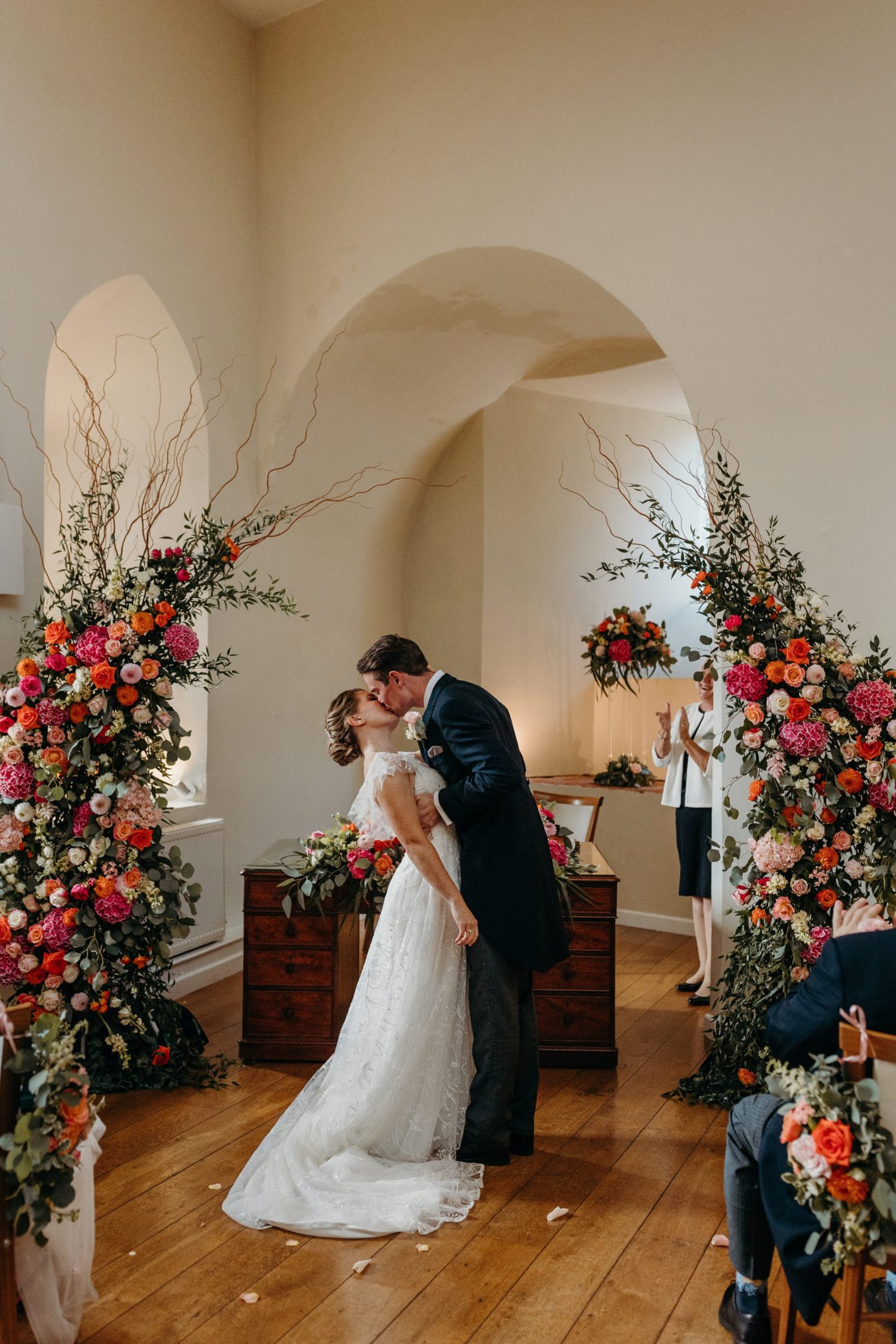 Wedding flower inspo at Farnham Castle in Surrey