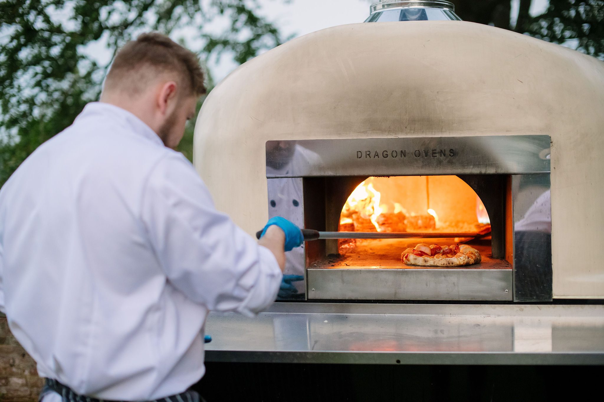 Pizza oven for your reception at Farnham Castle